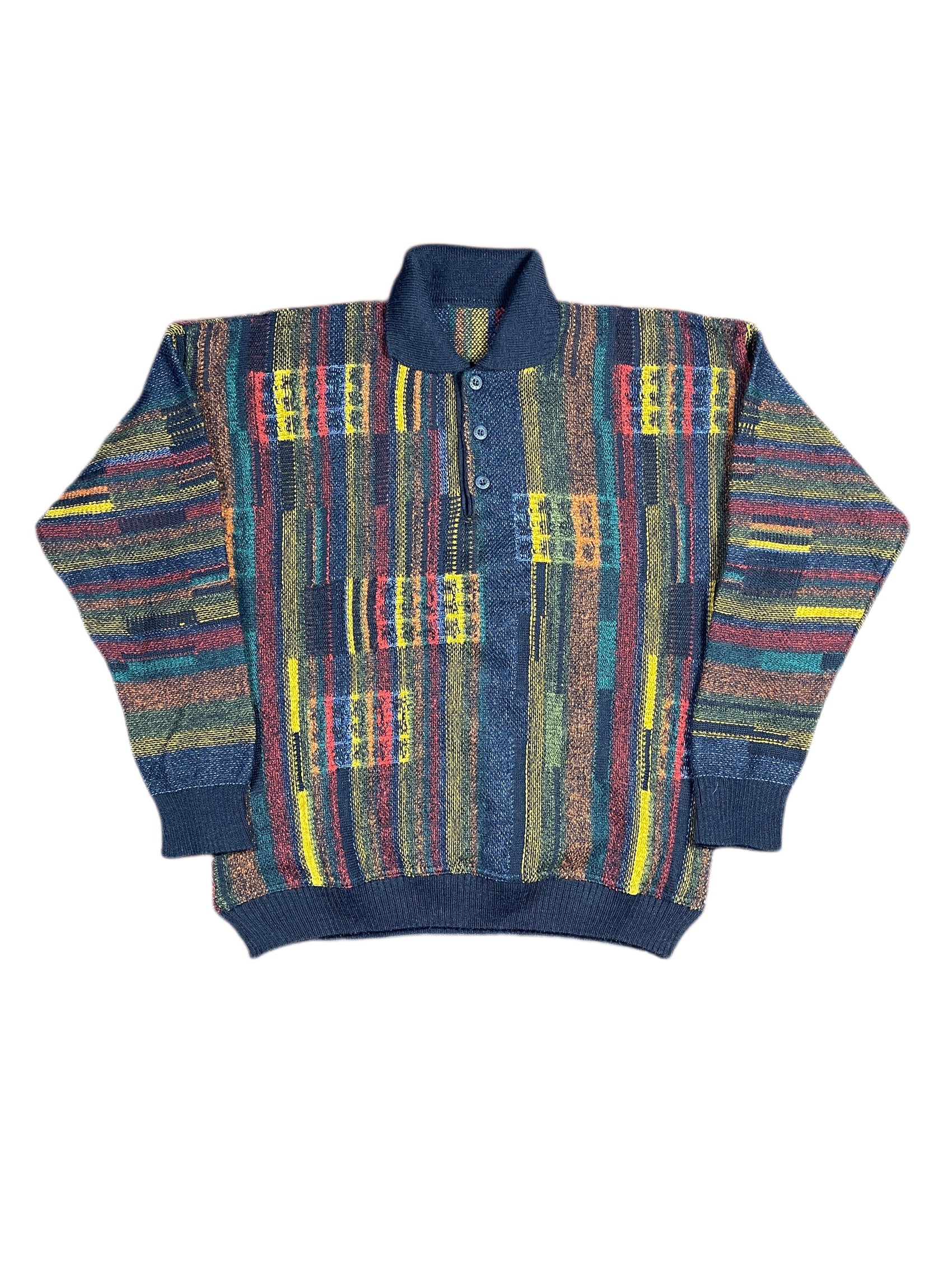 Vintage Knitted Sweatshirt Multicolor - L