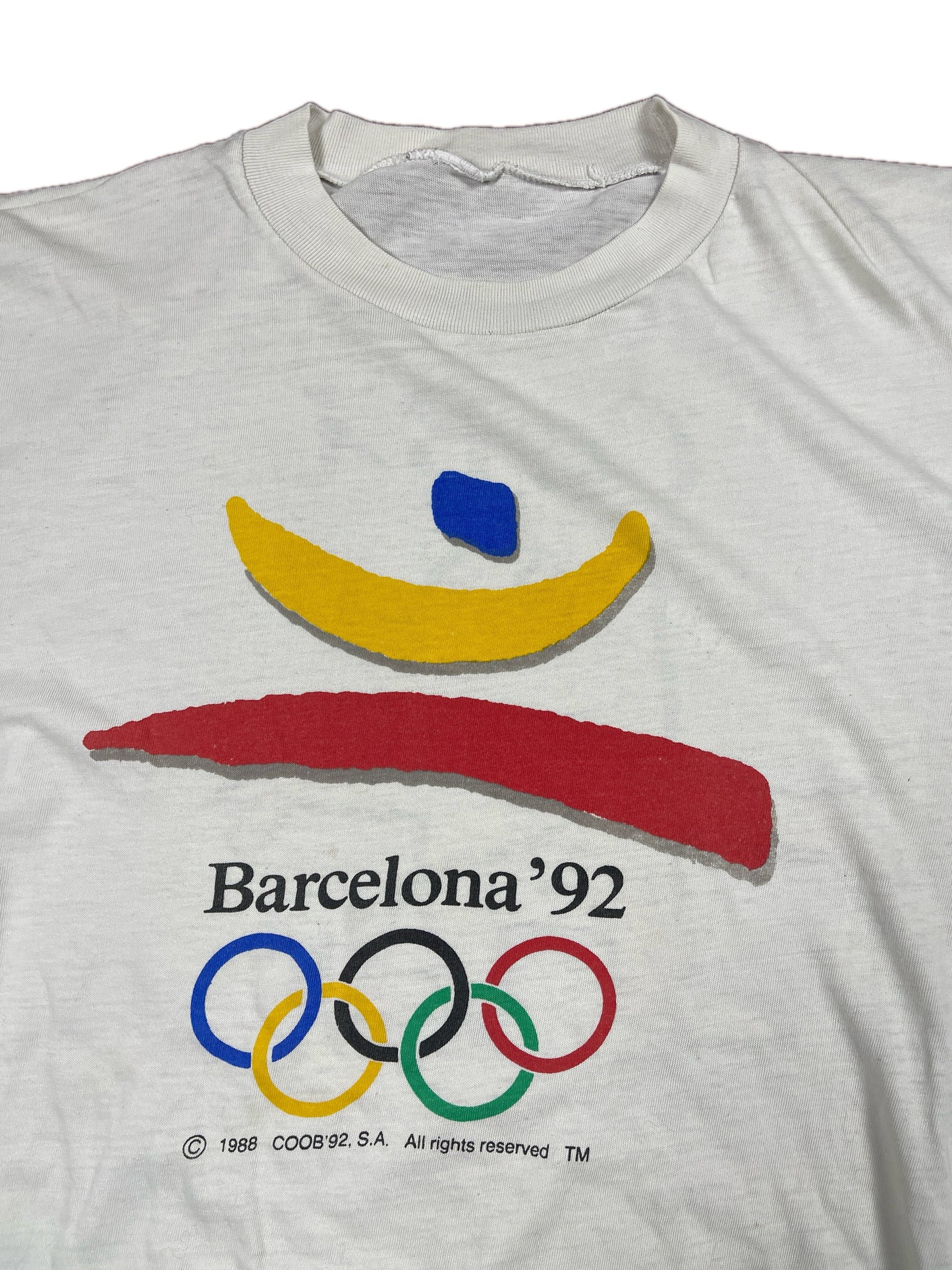 VIntage Cobi Olimpic Barcelona 1992 T-Shirt white - L/XL