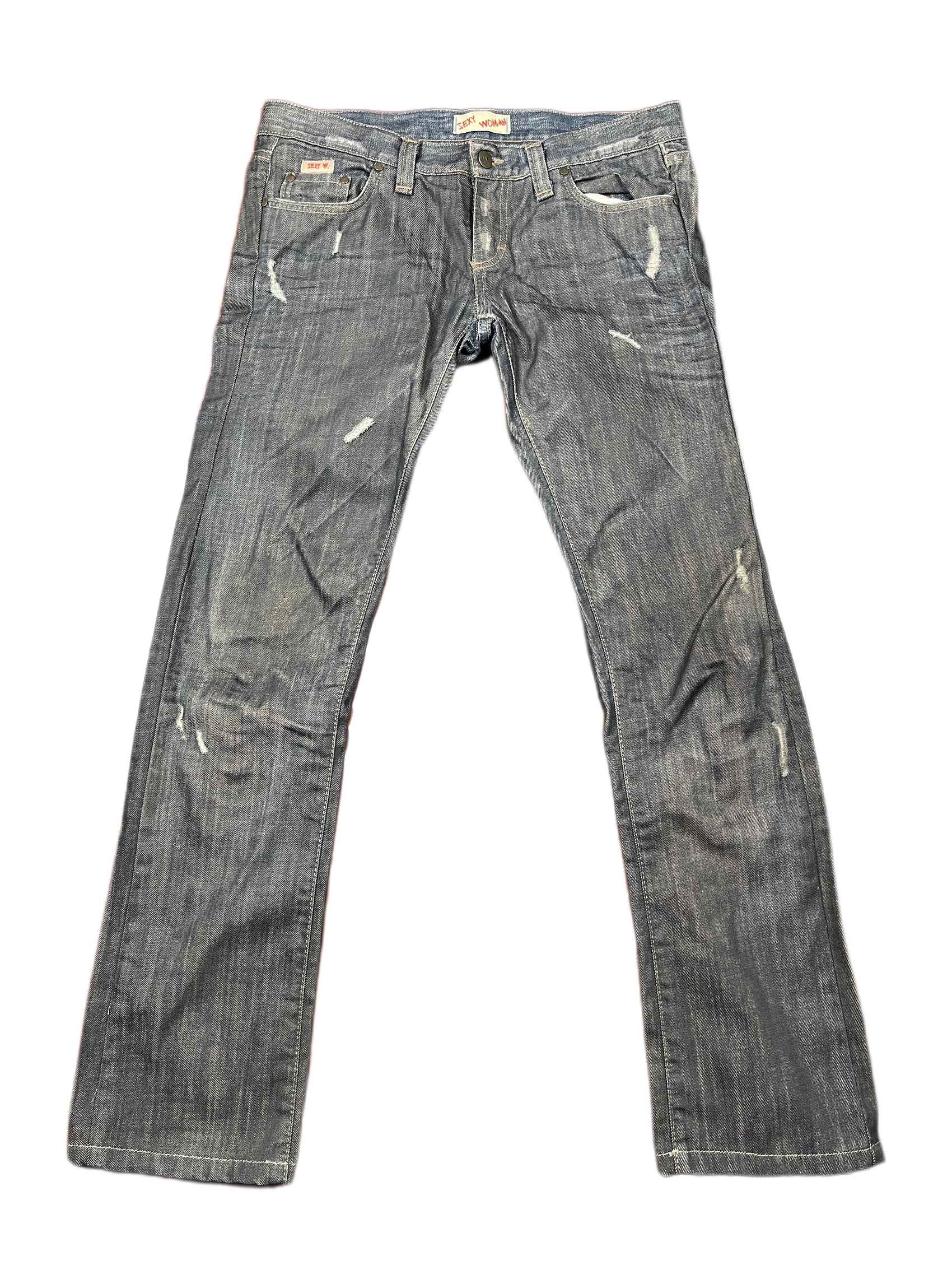 Y2k Sexy Woman Denim Pants Blue - L/XL