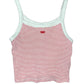 Levi's Sleeveless Top Striped White Red - M
