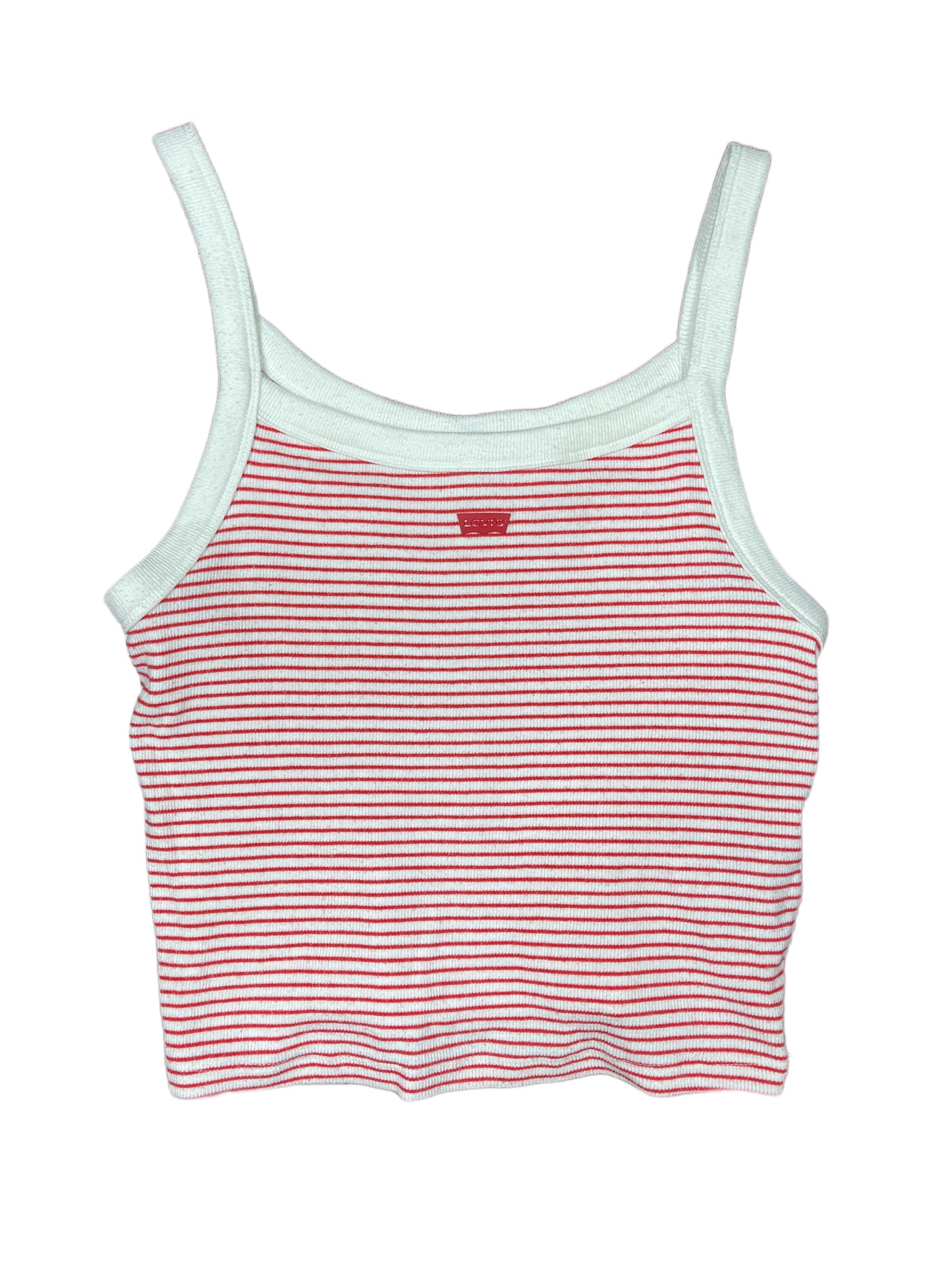 Levi's Sleeveless Top Striped White Red - M