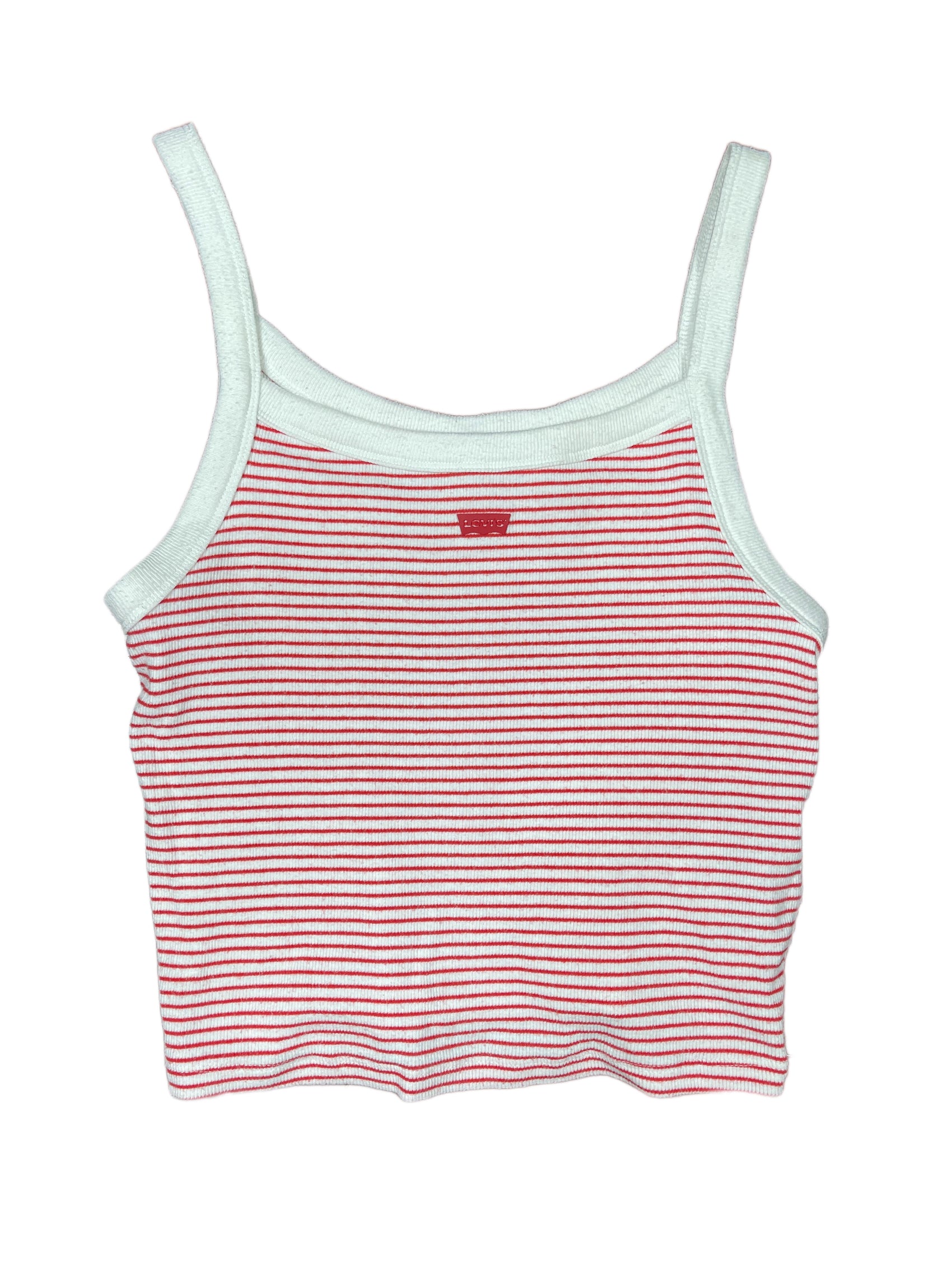 Levi's Sleeveless Top Striped White Red - M