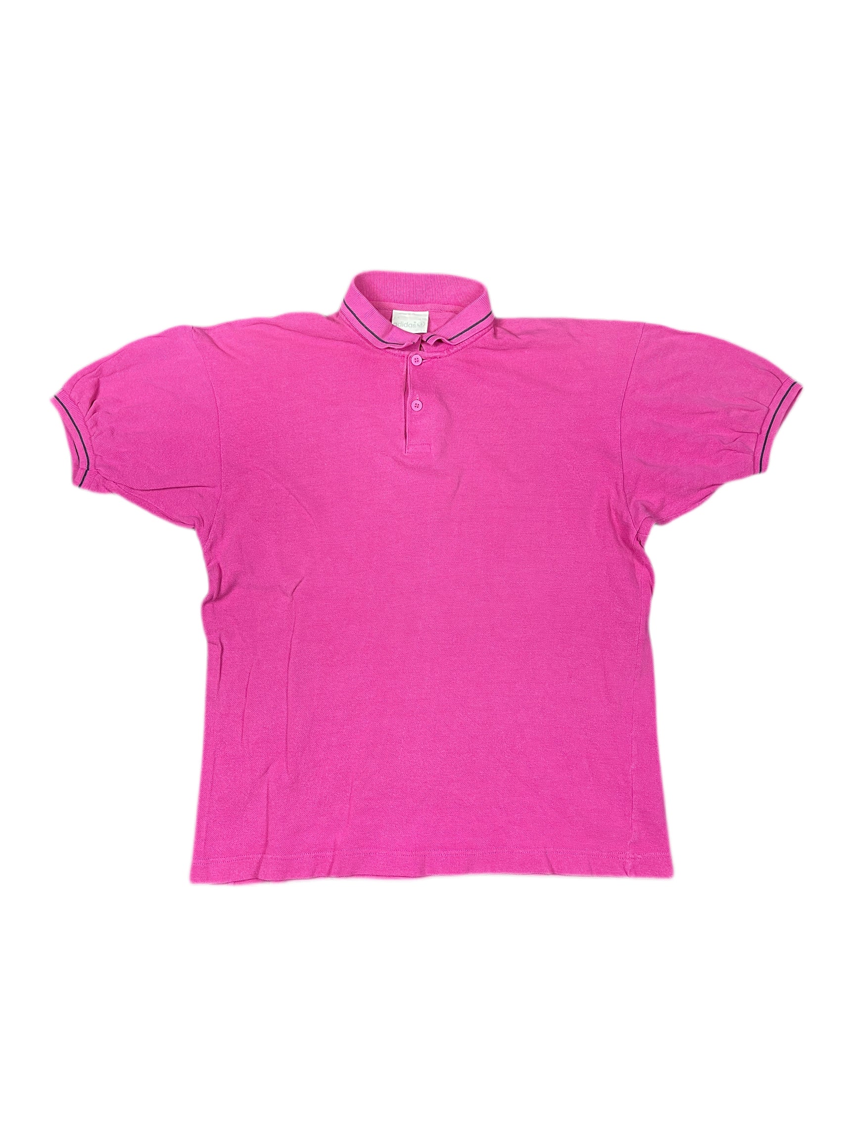 Vintage 90s Adidas Polo Shirt Pink - M