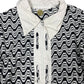 Vintage Rayure Long Sleeve Top Black White - M