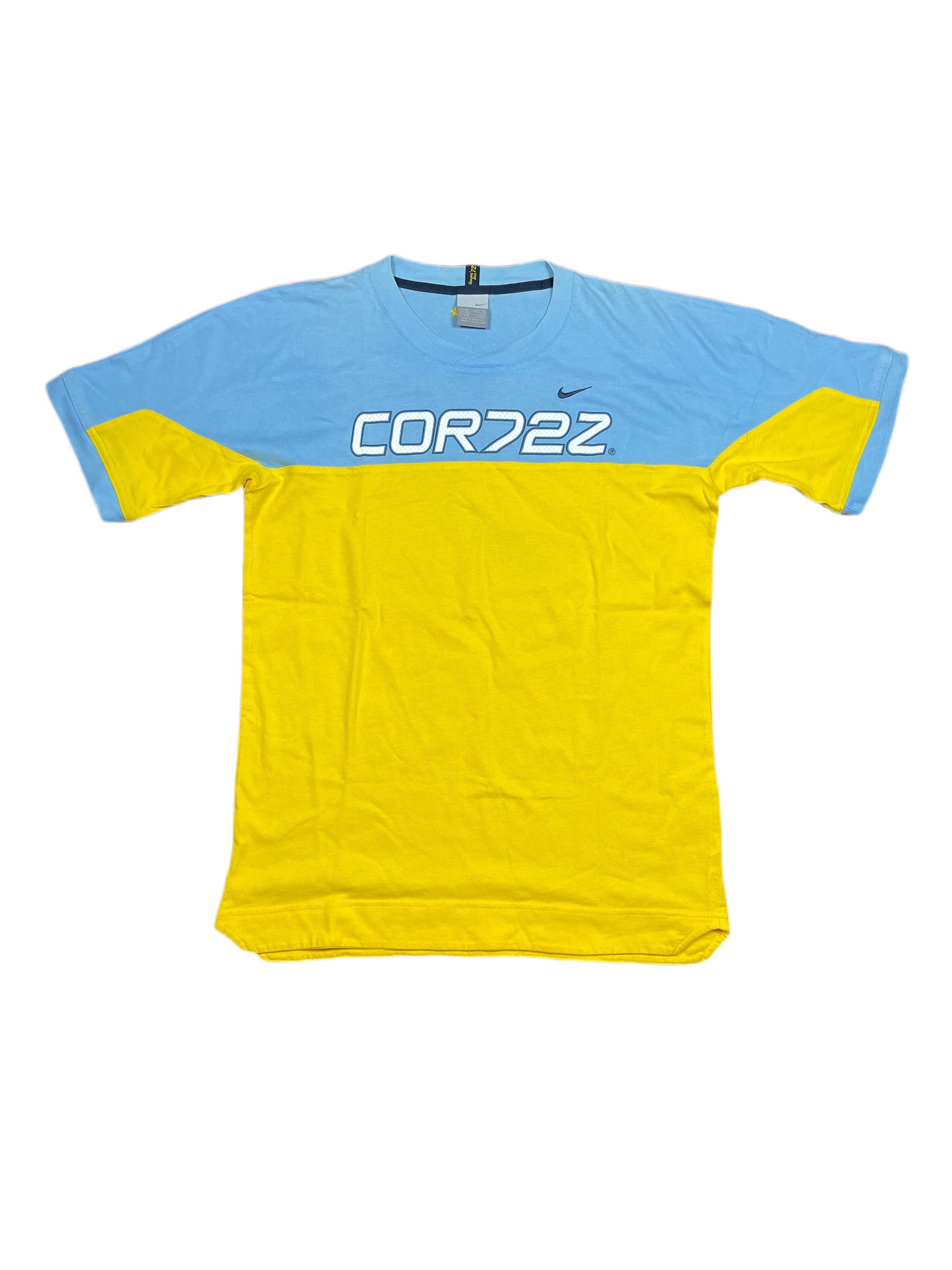 Y2k 2000s Nike Cor72z t-Shirt Yellow Blue M