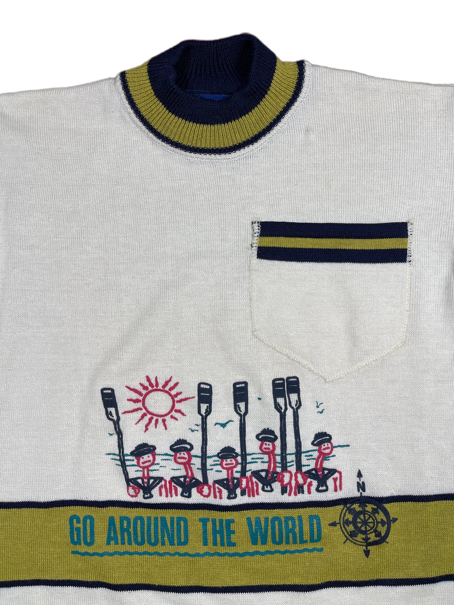 Vintage Thin Knitted Sweatshirt White - XS