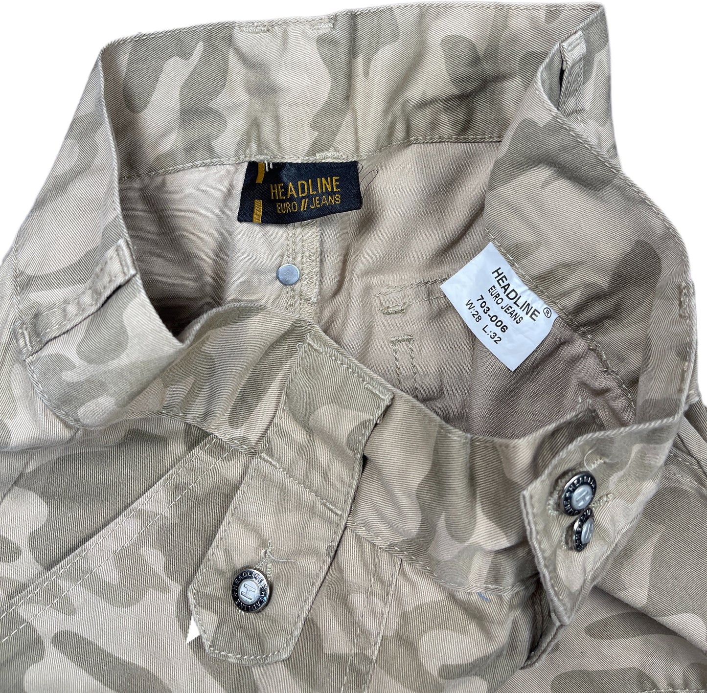 Y2K Headline Camouflage Cargo Pants S/M