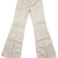 Vintage Levis Malibu Flared Cloth Pants Beige Creme Deadstock 70s - M