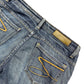 Y2k Seven Low Waist Boot Cut Denim Pants Blue XS