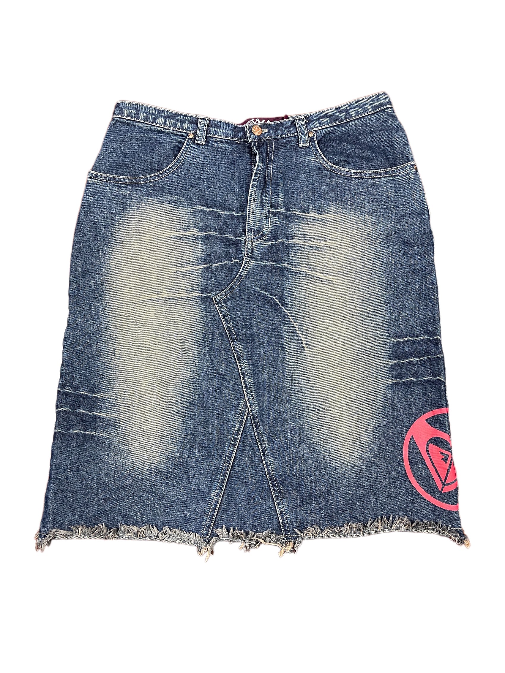 Y2k Roxy Denim Skirt Blue - S