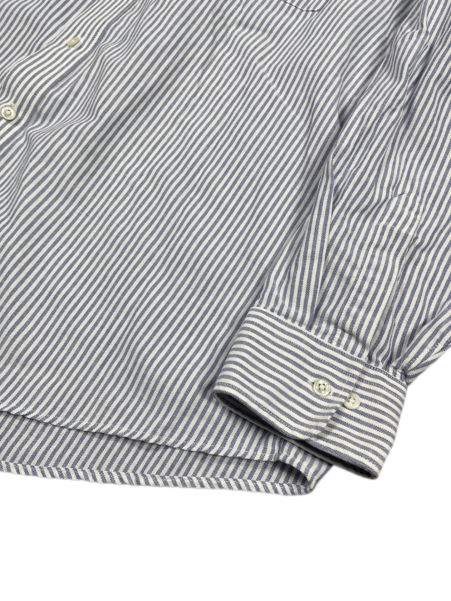 Vintage Puritan Long Sleeve Shirt White Blue - XXL