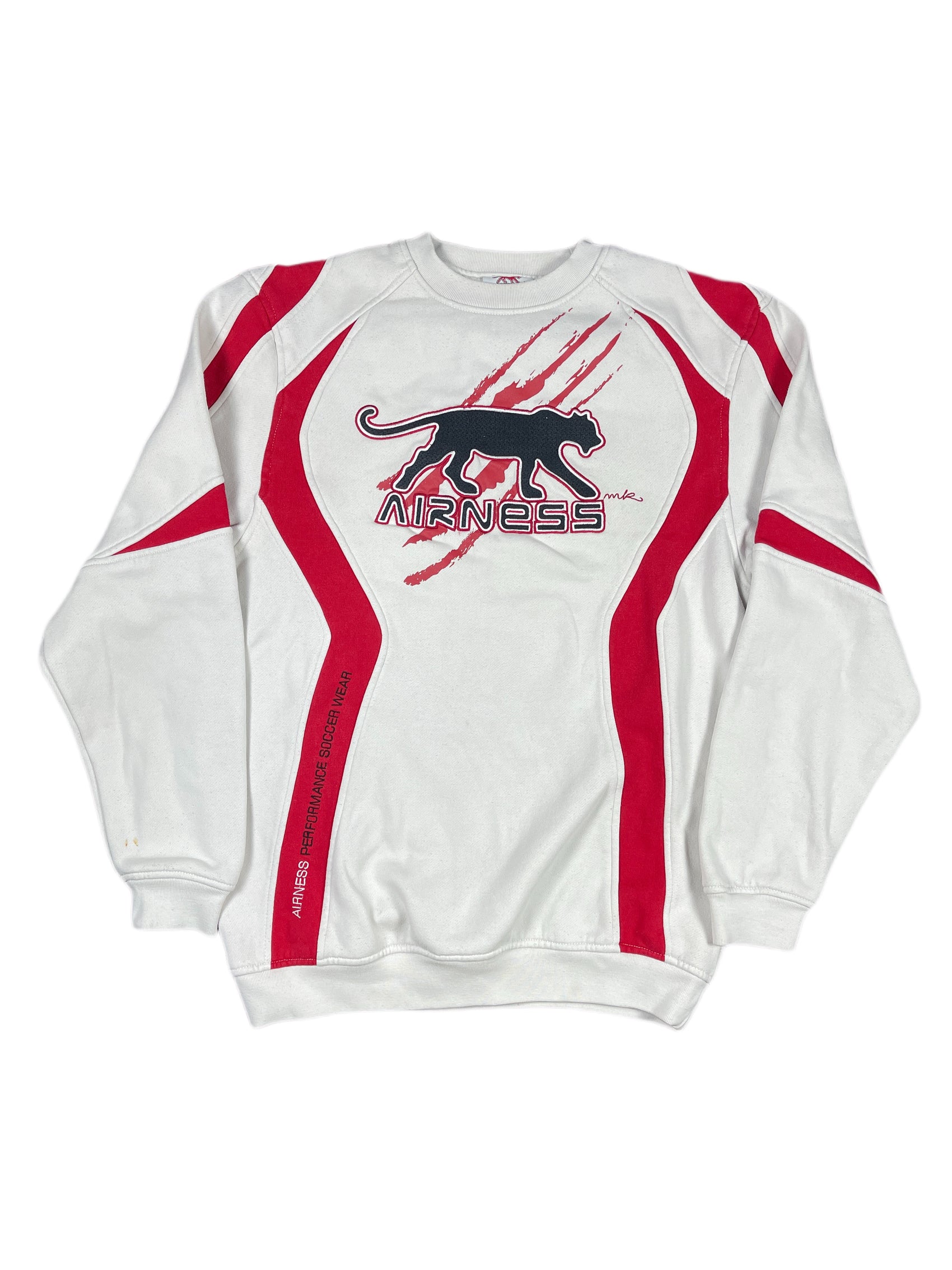 Y2k Airness Sweatshirt White Red - XL