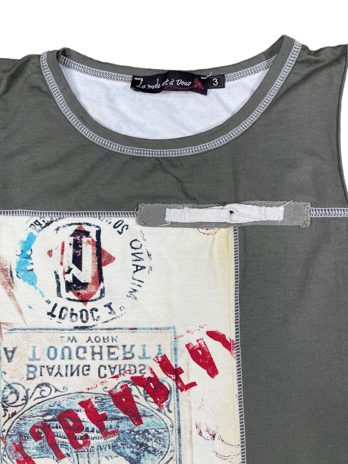 Y2k La mode est a vous Sleeveless Top Khaki - S/M