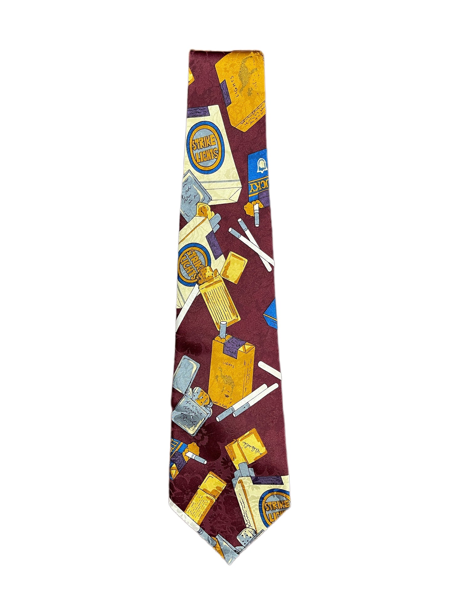 Vintage Cigarettes Tie Bordeaux