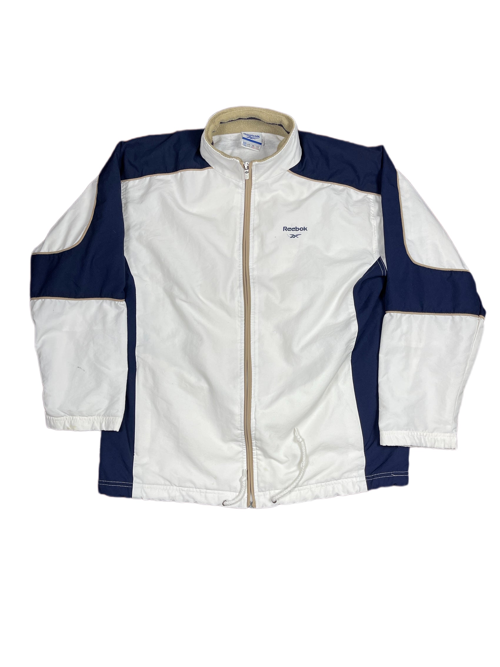 Y2k 2000s Reebok Sport Jacket White Navy M