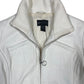 Y2k Mango Leather Jacket White - XS