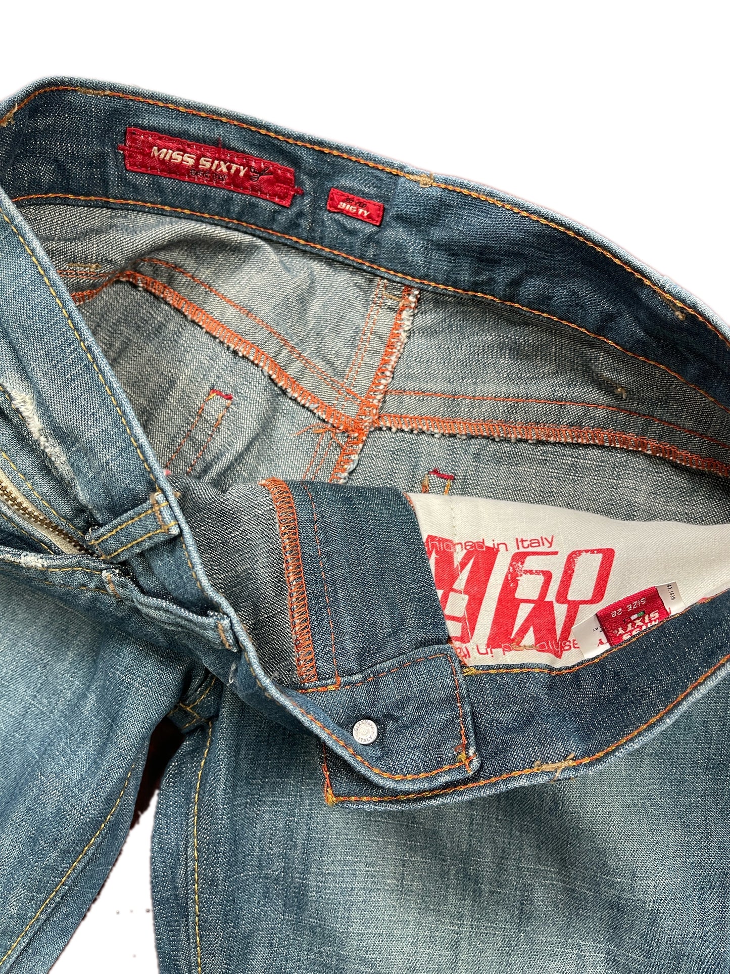 Y2k Miss Sixty Low Waist Deadstock Bootcut Flared Denim Pants Blue - M