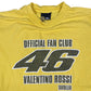 Y2k No Fear Valentino Rossi Fan Club T-Shirt Yellow - M