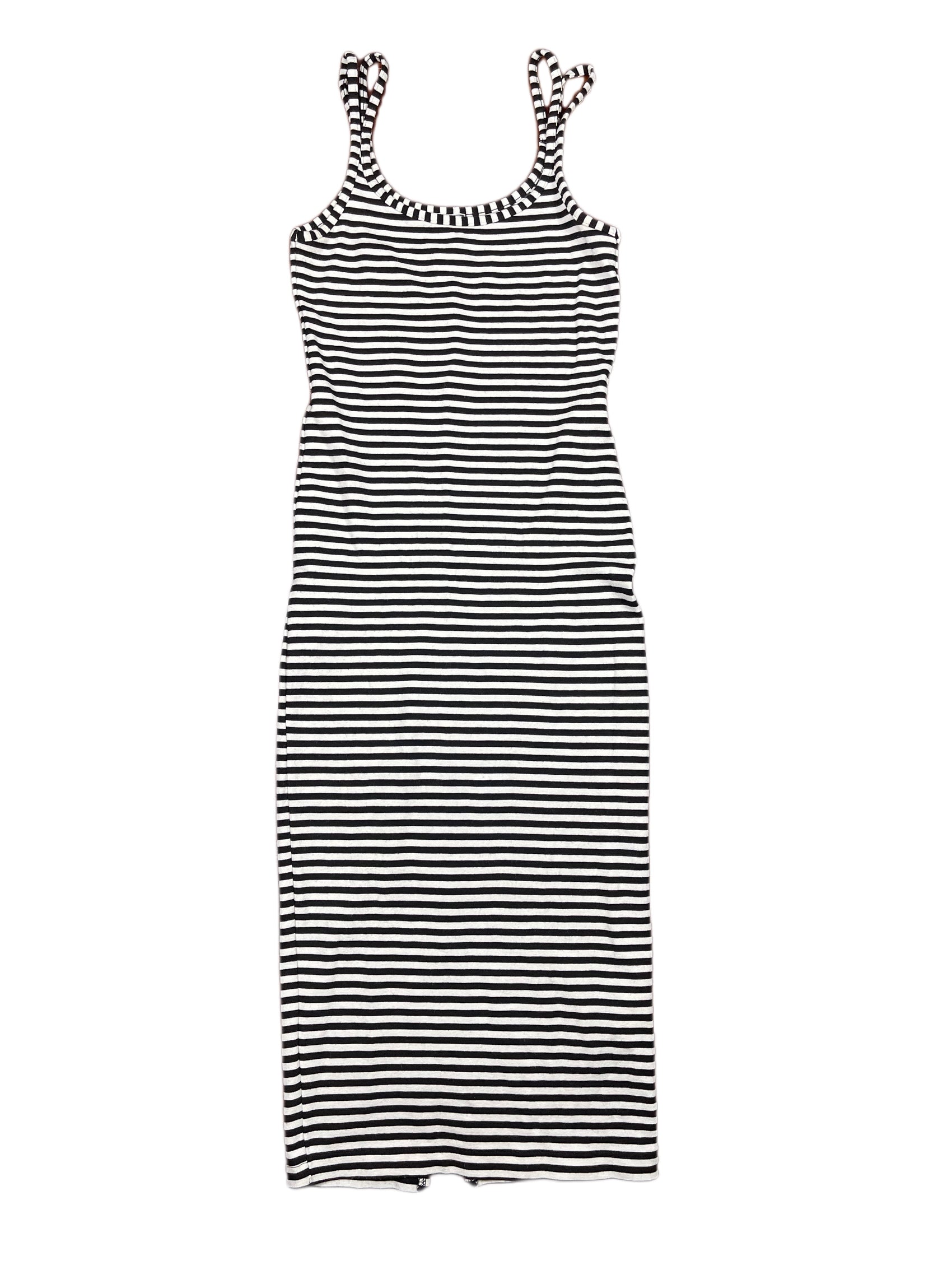 Pimkie Sleeveless Dress Striped White Black - S