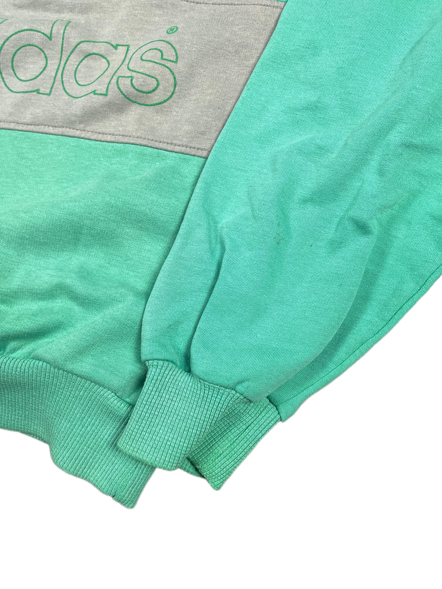 Vintage 1980s Adidas Sweatshirt Mint Green S