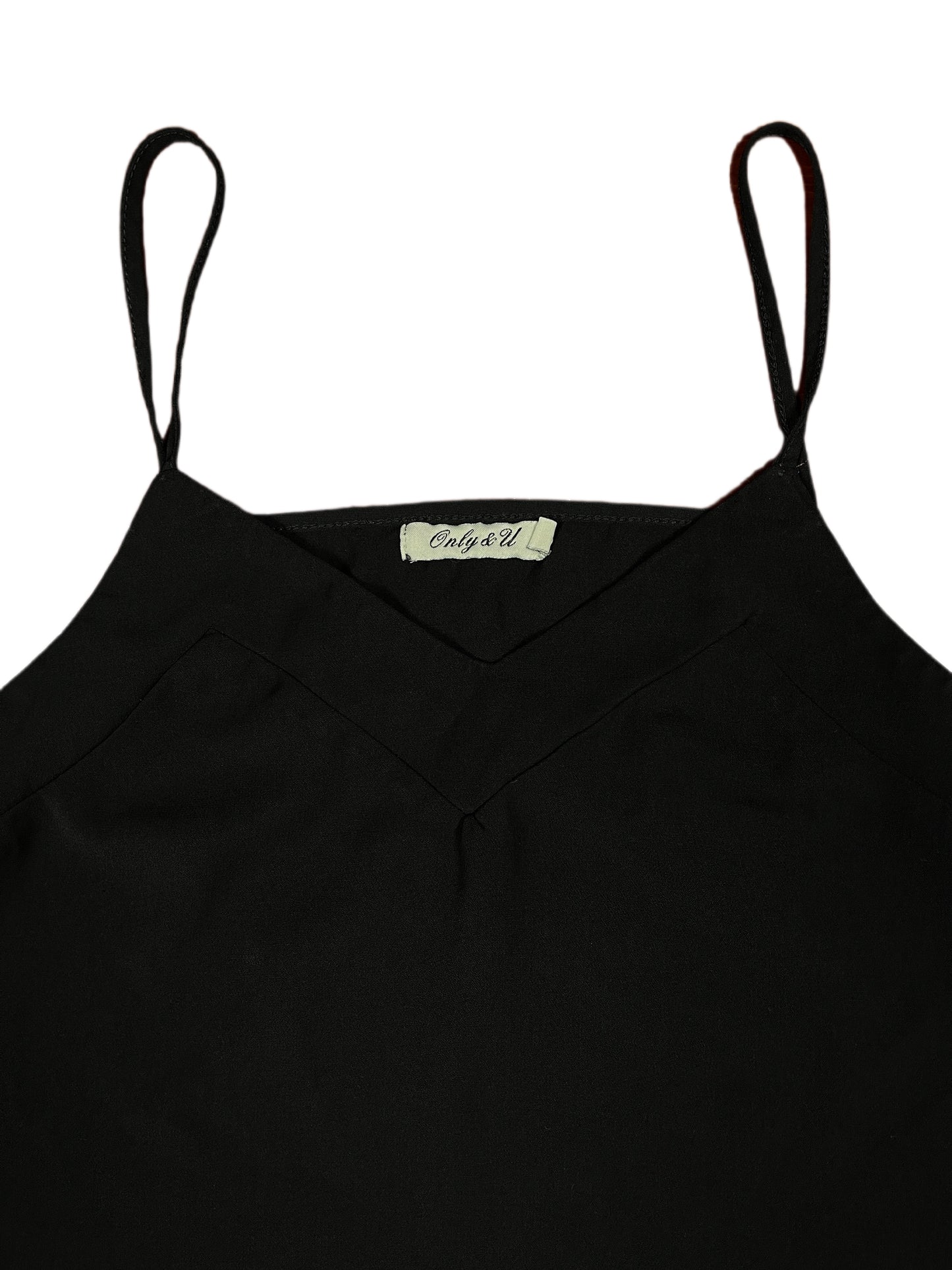 Y2k Only & U Sleeveless Top Black - S