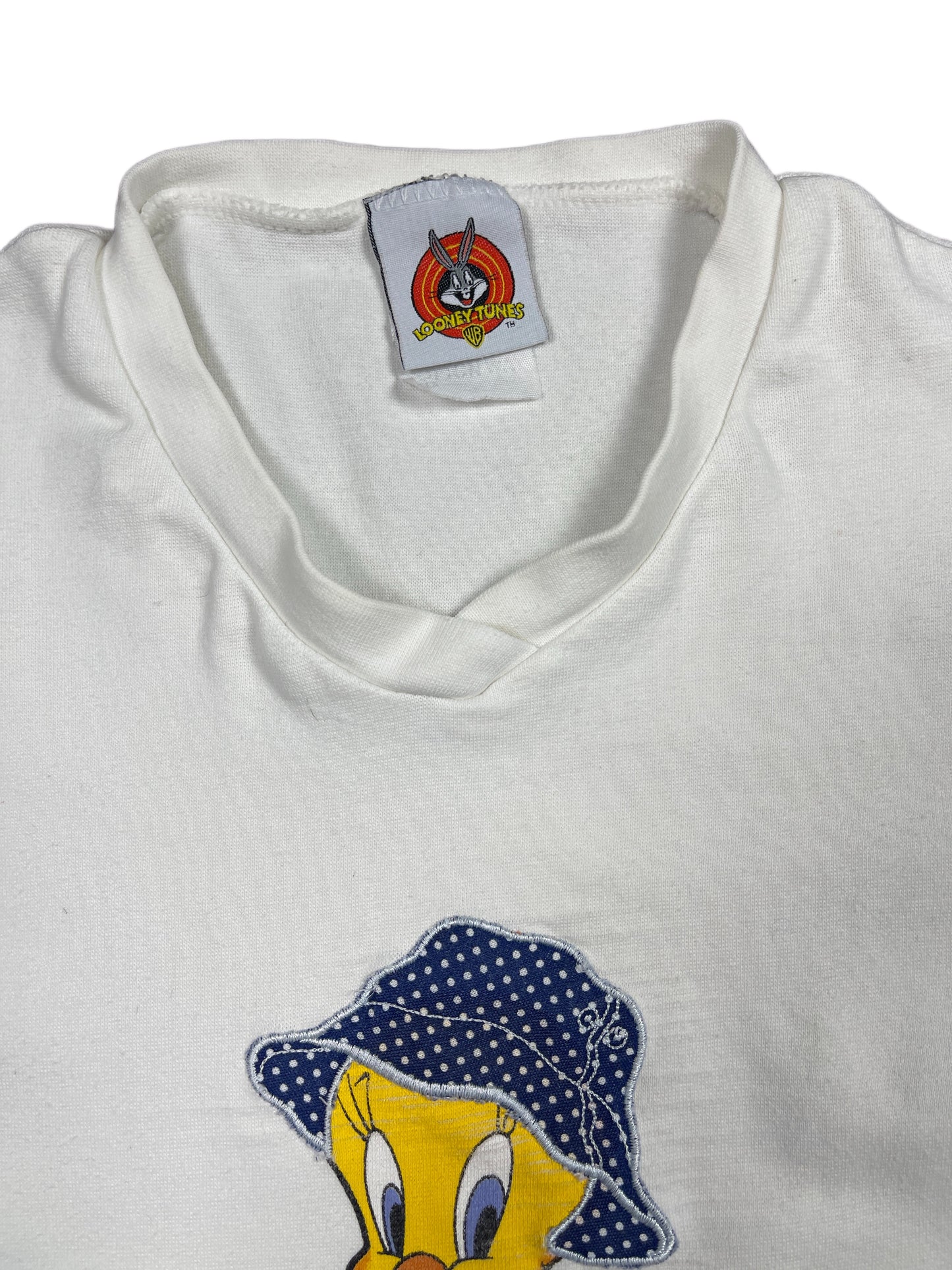 Vintage Looney Tunes 1998 Tweety Baby T-Shirt White - XS