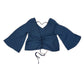 Zara Long Sleeve Top Navy - M