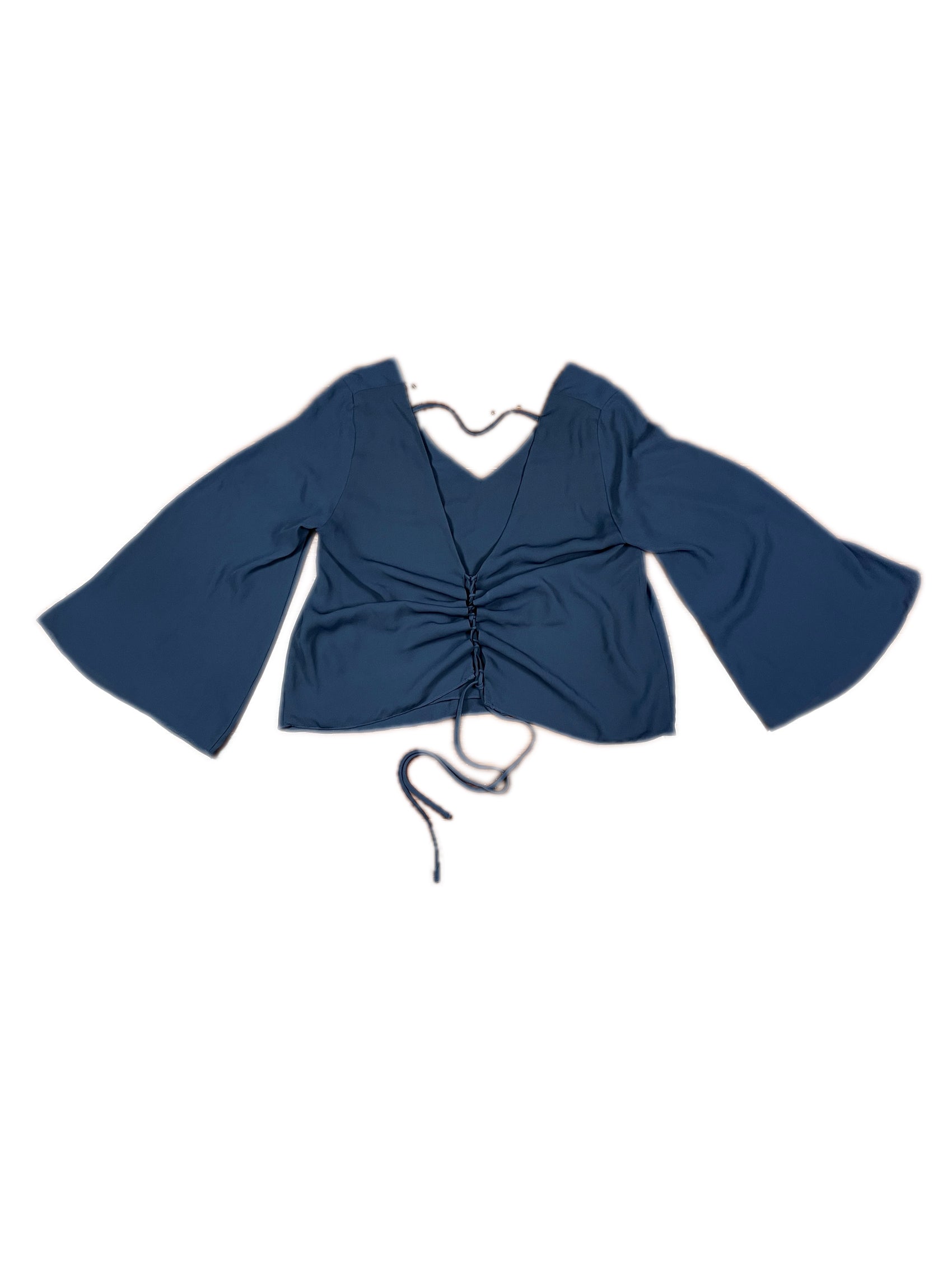 Zara Long Sleeve Top Navy - M