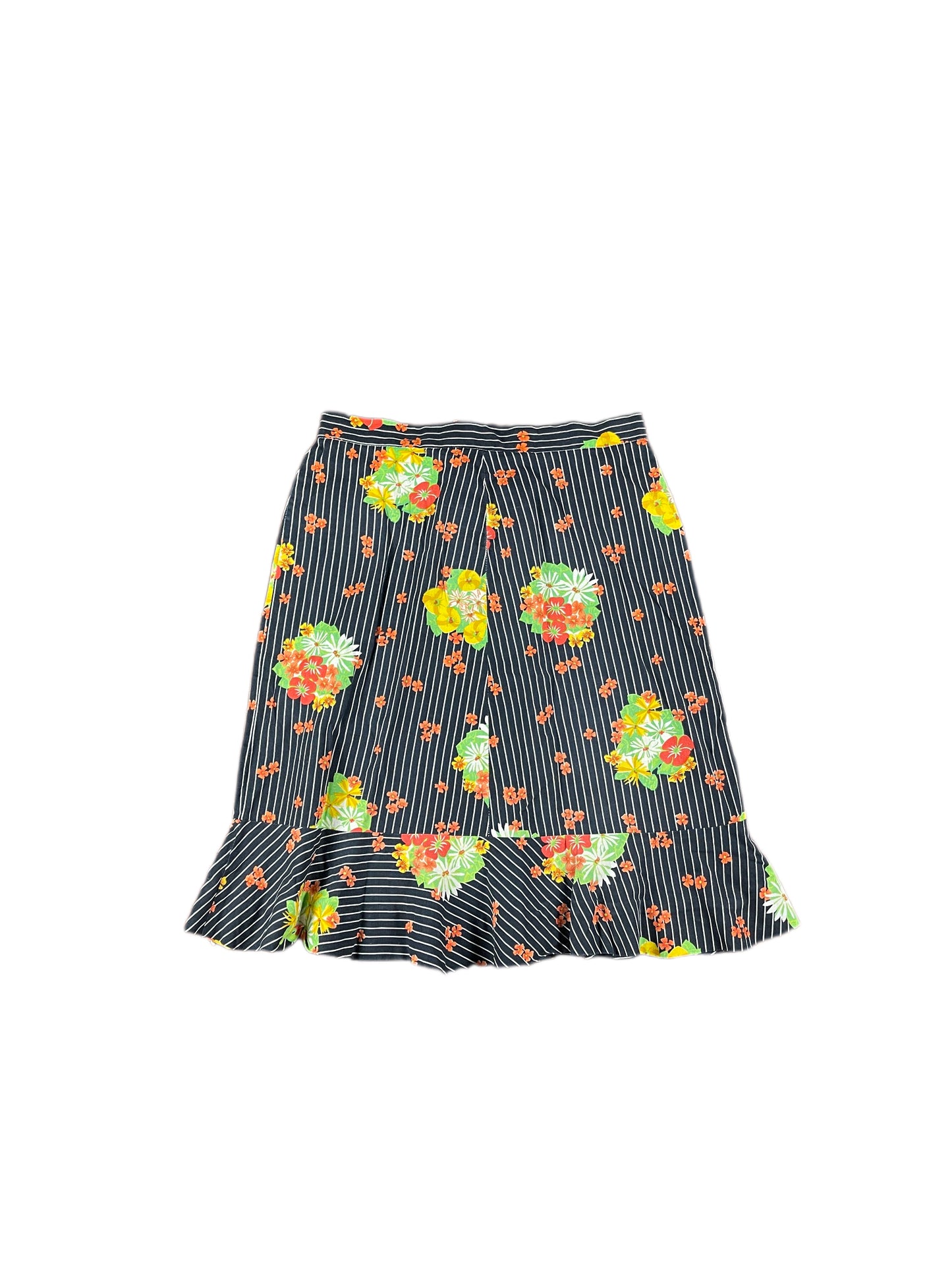 Vintage Unser Favorit Midi Skirt Floral Pattern - L