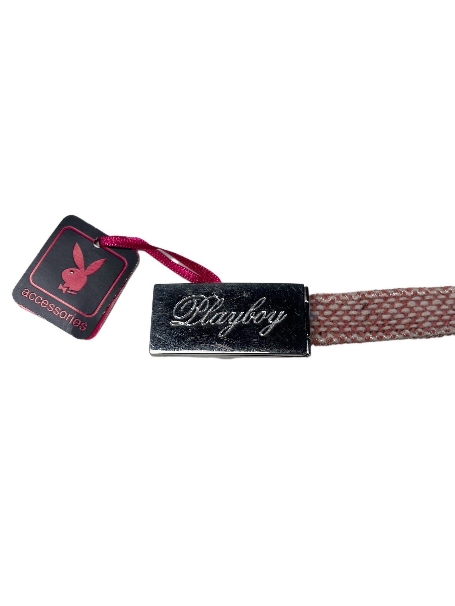 Y2k Playboy Belt Creme Pink 2004
