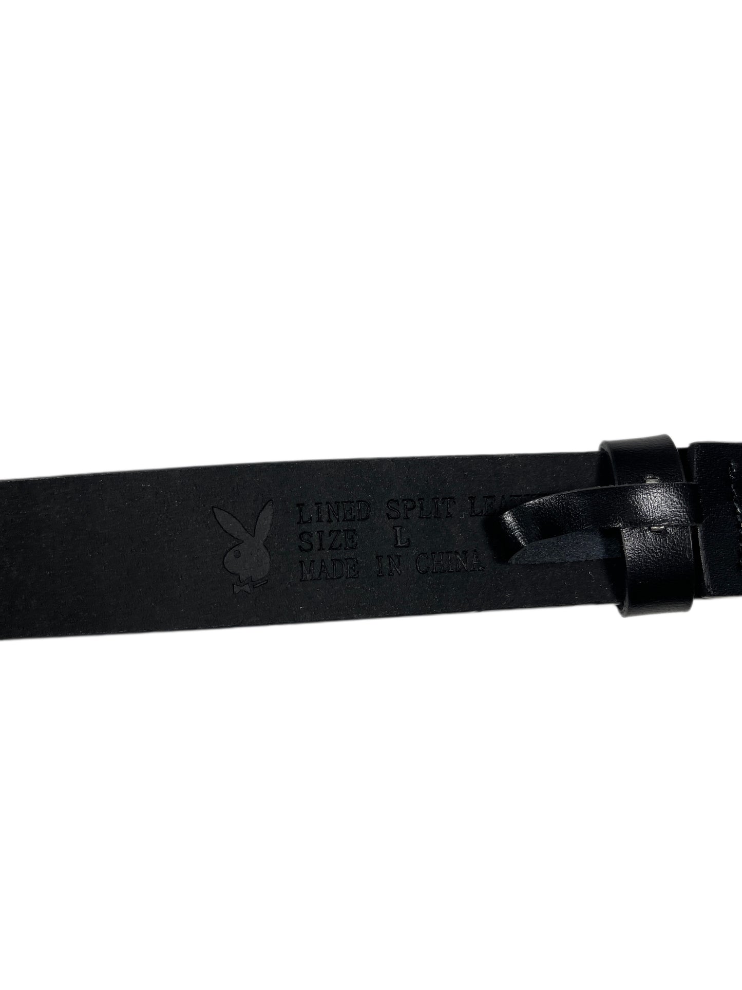 Y2k Playboy Leather Belt Black 2004