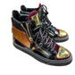 Giuseppe Zanotti Velvet Boot Trainer Black Bordeaux Gold - 37
