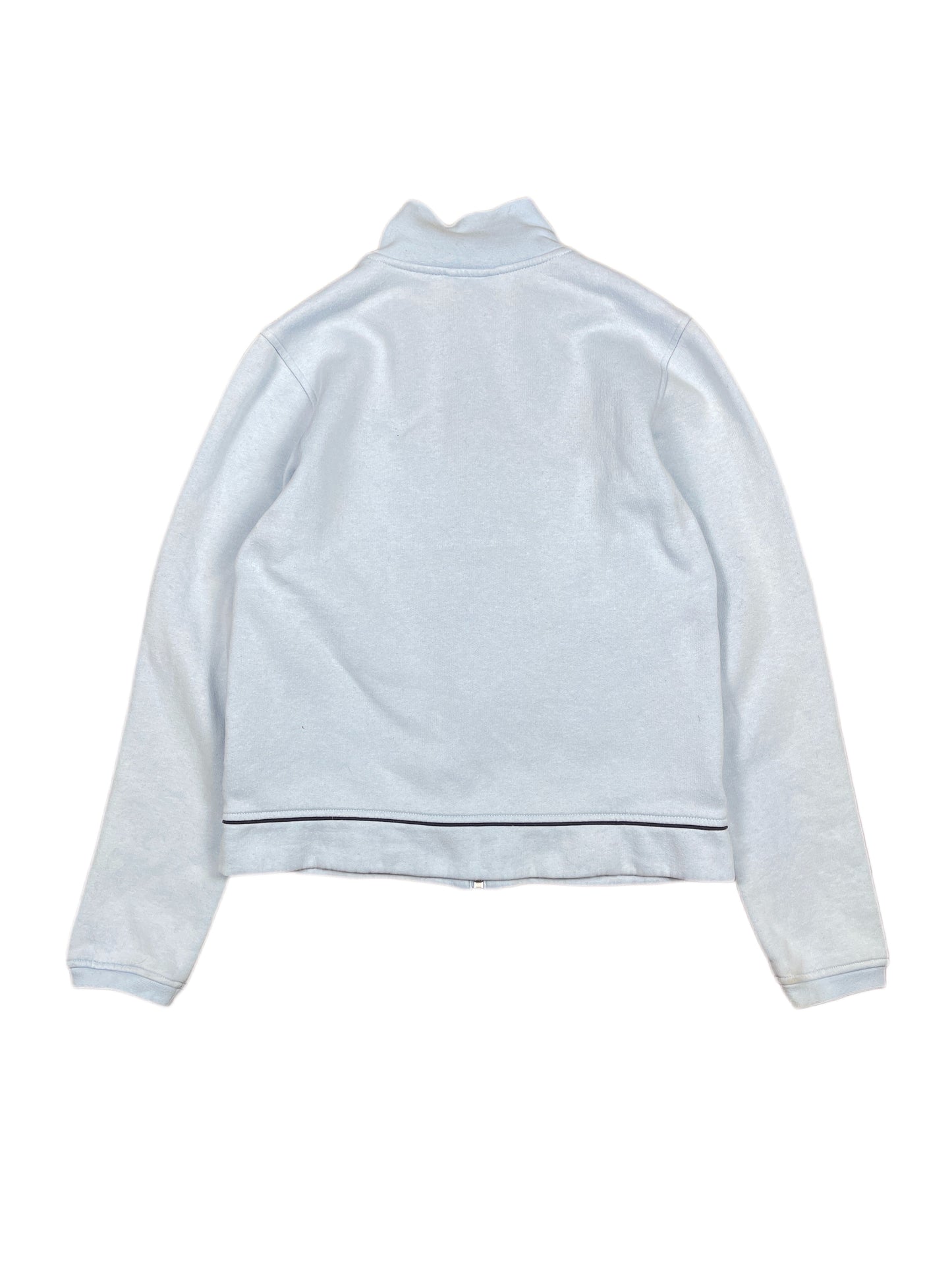Vintage Adidas Zip Sweatshirt Baby Blue - S