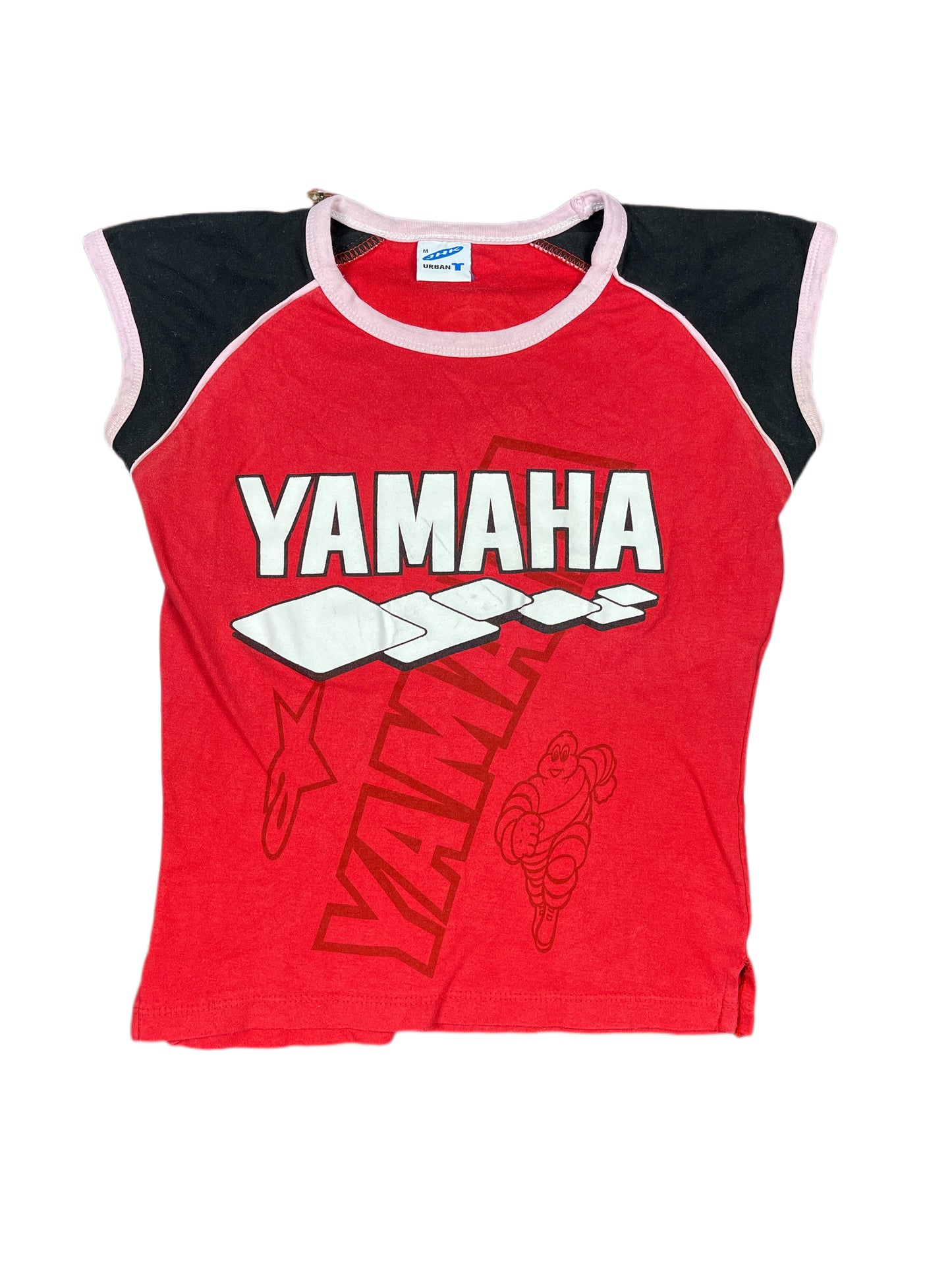 Y2k Yamaha Short Sleeve Top Red Black - M
