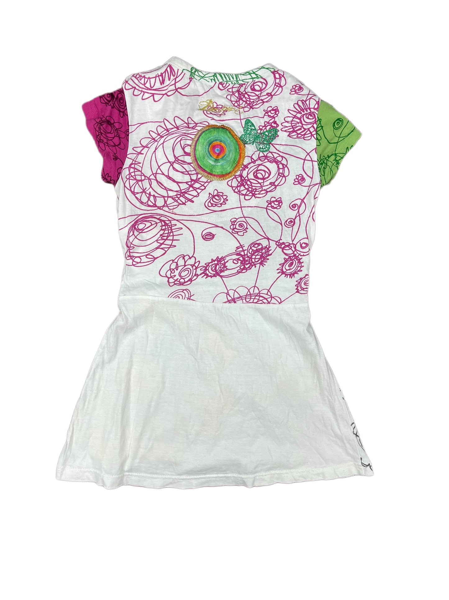 Y2k Desigual Short Sleeve Dress Multicolor - XS