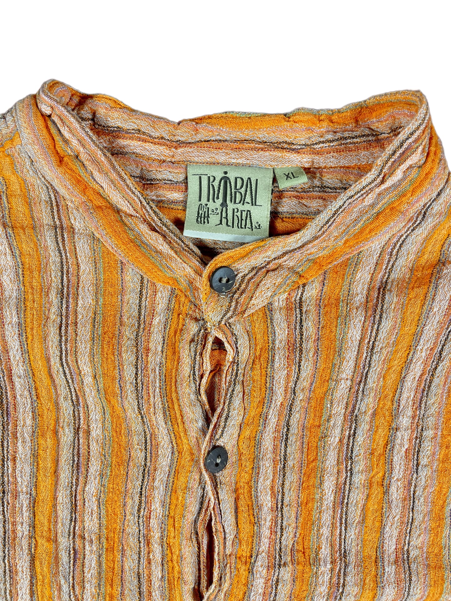 Vintage Tribal Area Long Sleeve Shirt Orange - XL