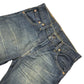 Vintage Levi's Flared Low Waist Denim Pants Blue - S/M