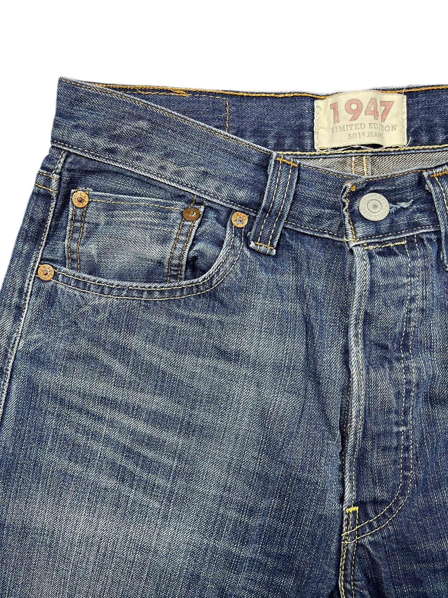Y2k Levi's 501 Limited Edition Denim Pants Blue - XS/S