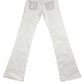 Y2k Fornarina 2000s Bootcut Low Waist Denim Pants White - S/M