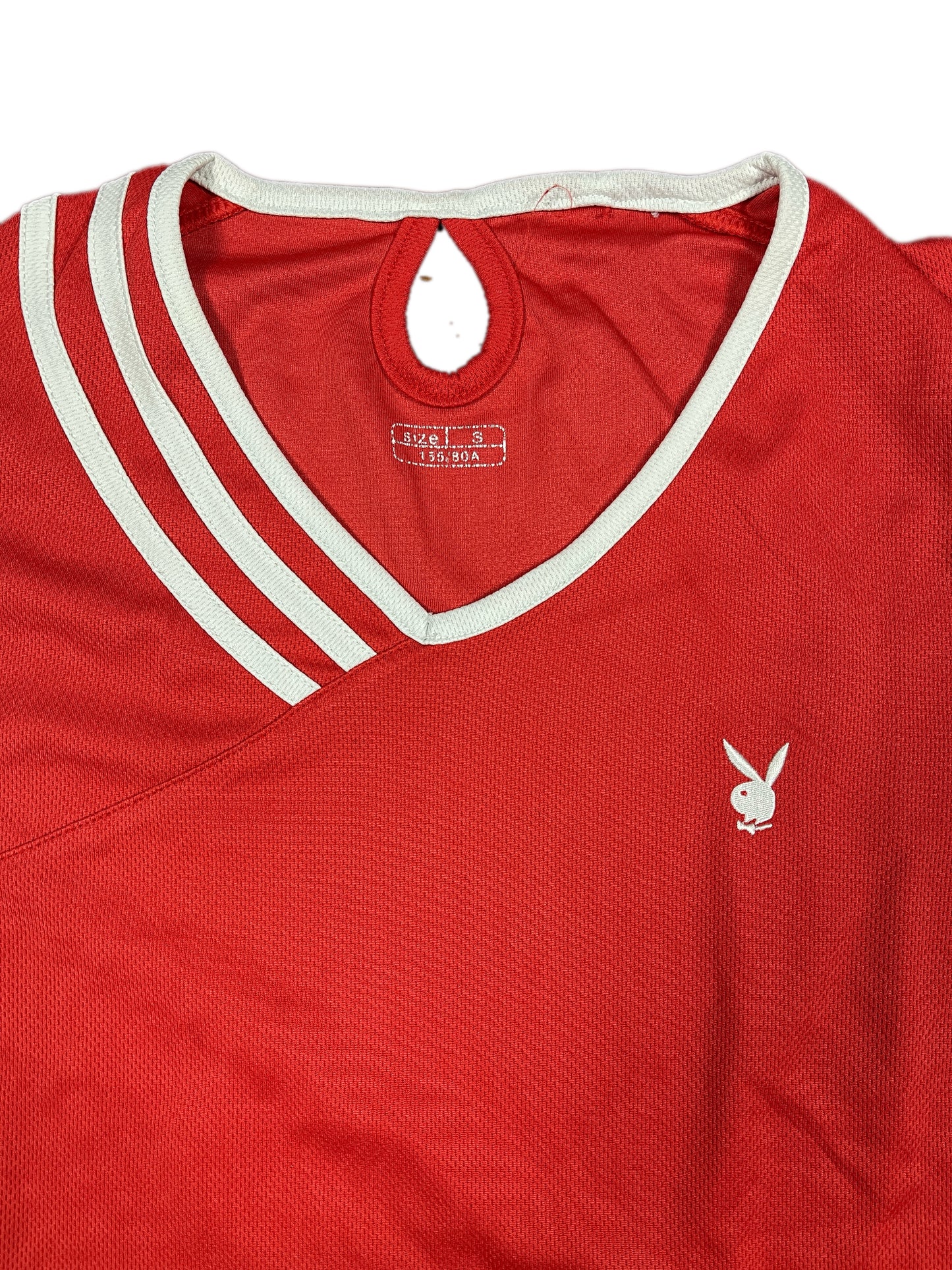 Y2k Playboy Short Sleeve Sport Top Red - S