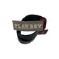 Y2k Playboy Leather Plug Belt Black 2004