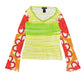 Y2k Custo Barcelona Long Sleeve Top Green Multicolor - S