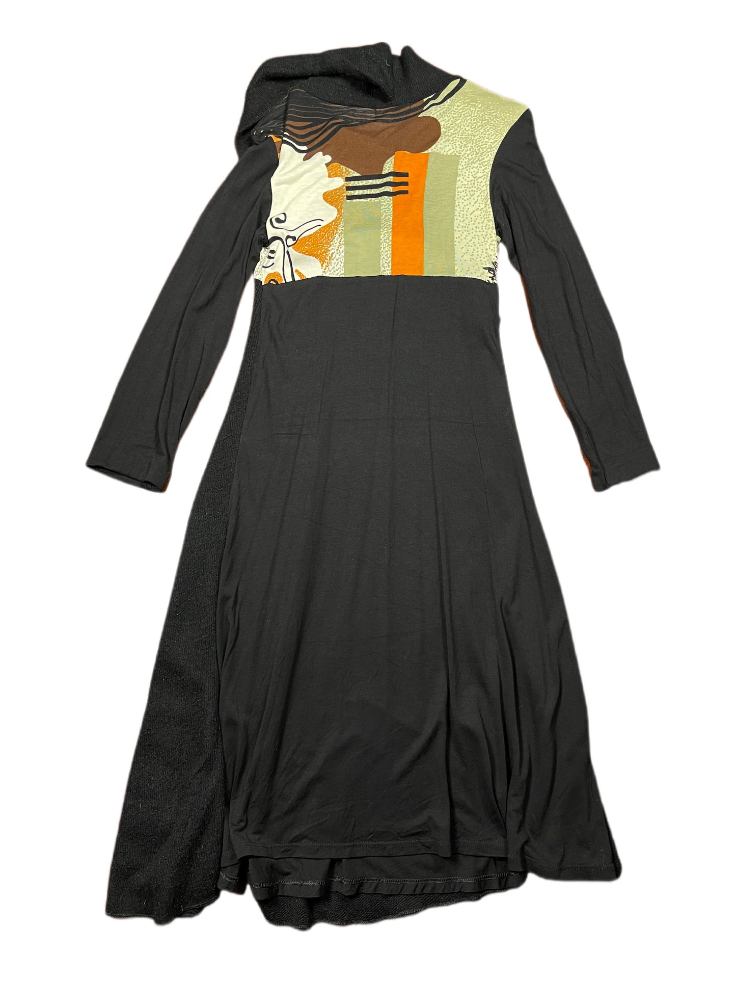 Y2k Paramita Long Sleeve Dress Black Multicolor - L