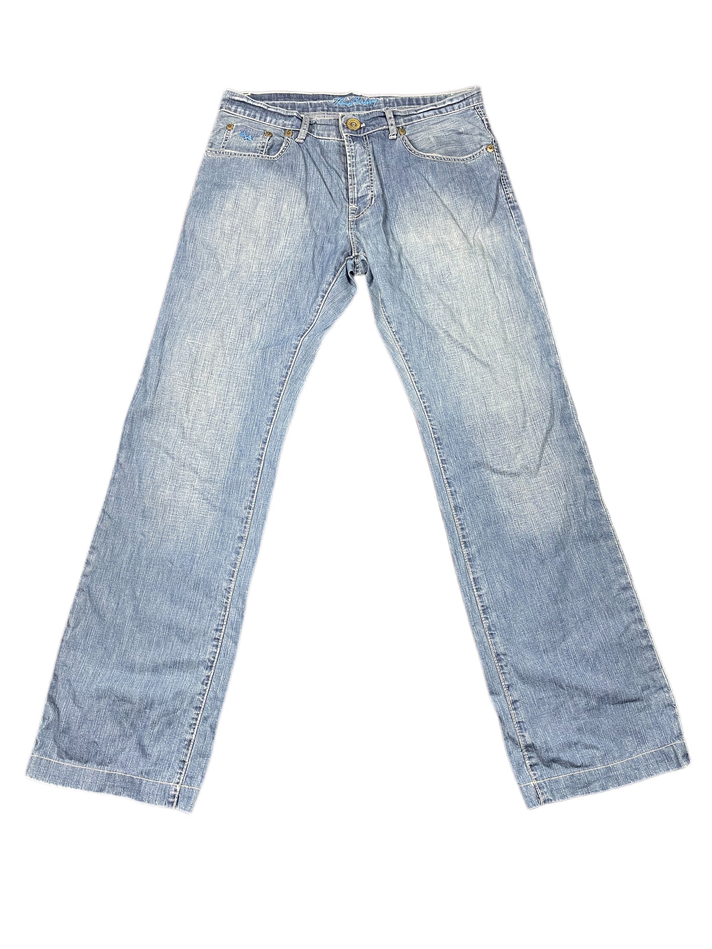 Vintage Thomas Burberry Low Waist Bootcut Denim Pants Blue - L