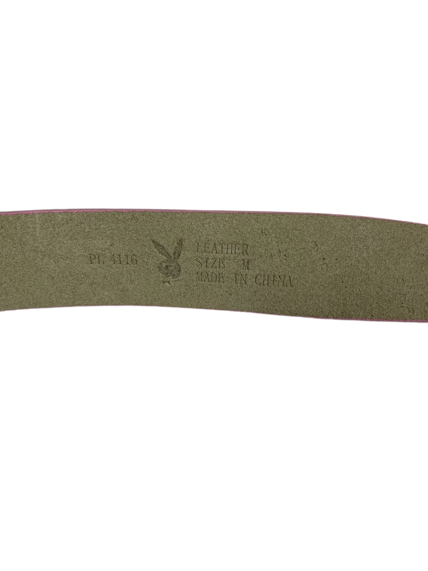 Y2k Playboy Leather Plug In Belt Pink 2004
