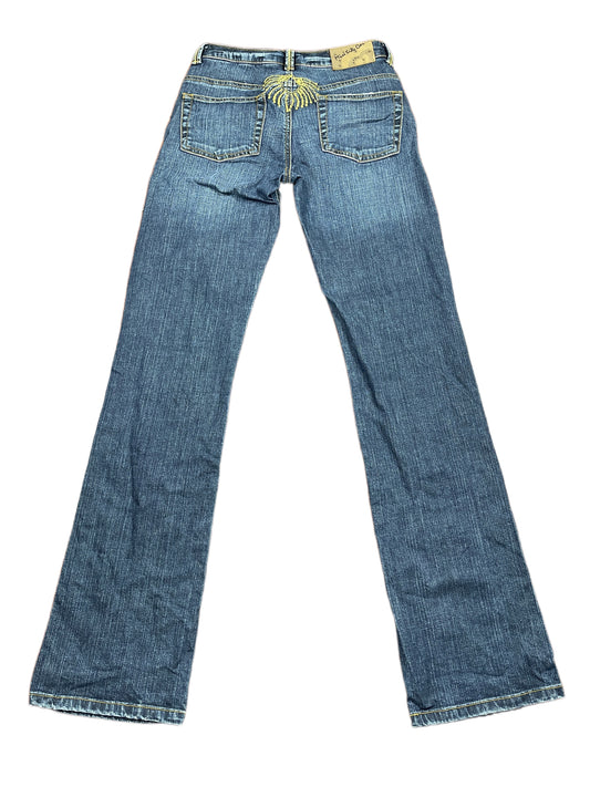 Y2k Miss Sidecar Bootcut Low Waist Denim Pants Blue - M