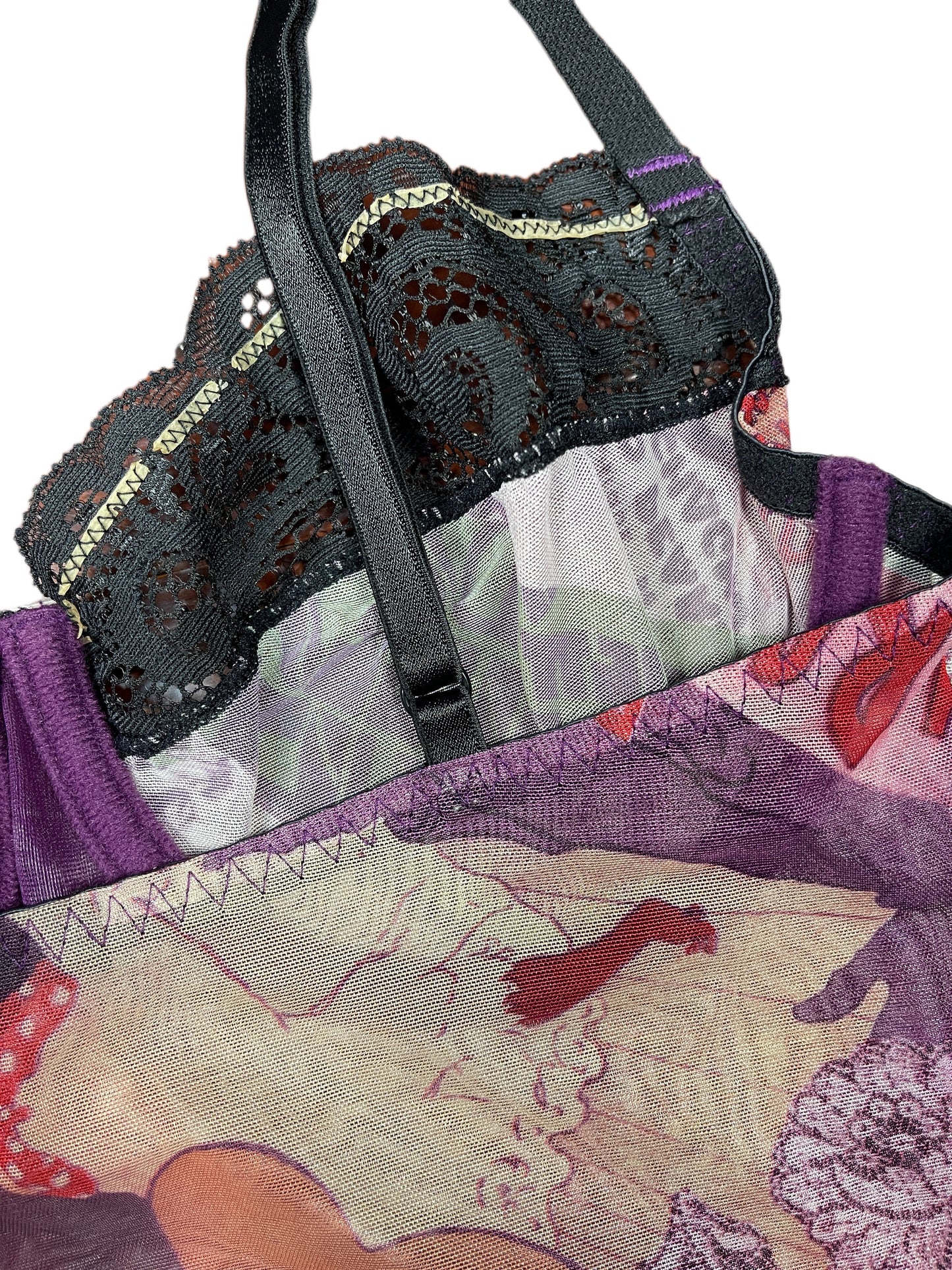 See Through Sleeveless Top Multicolor - XS