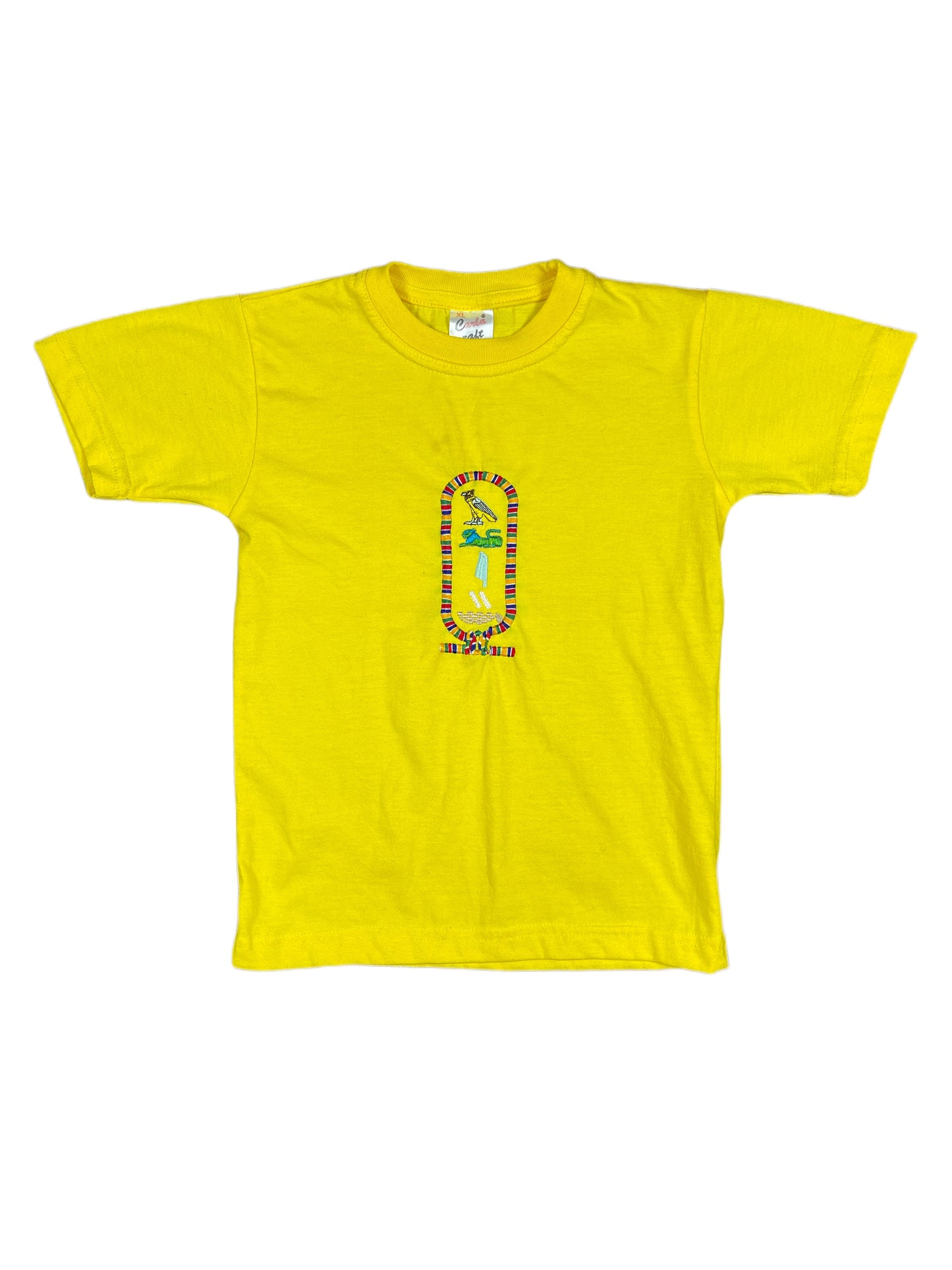 Vintage Egypt Short Sleeve Top Yellow 90s - XXS