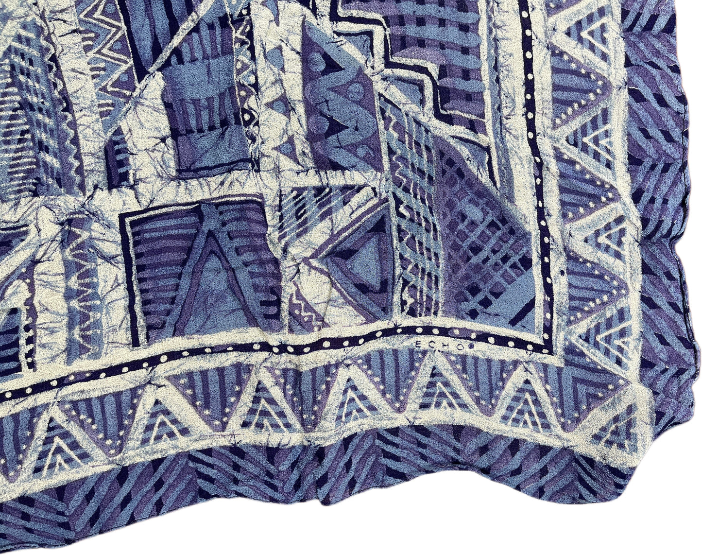 Vintage Handkerchief Blue Synthetic