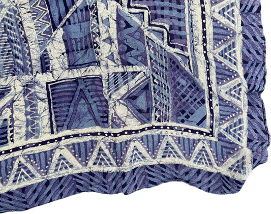Vintage Handkerchief Blue Synthetic